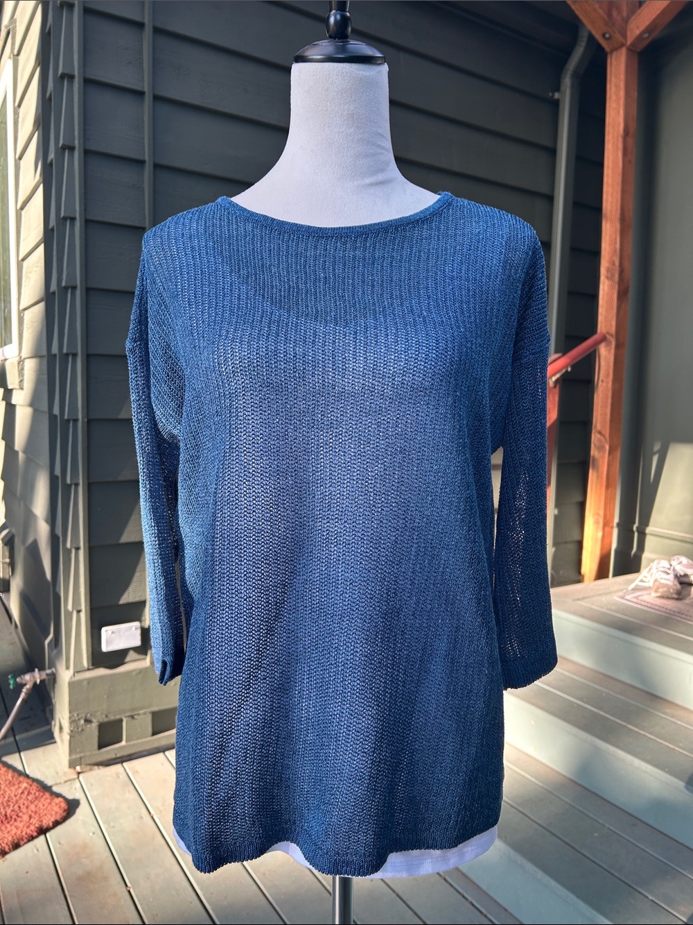 Crewneck Linen blend Knit Sweater